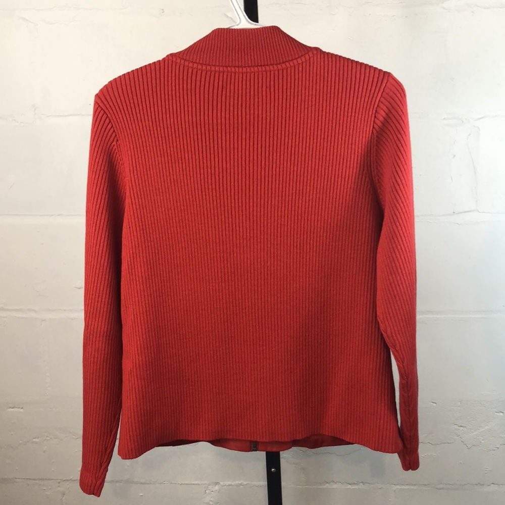 Pendleton Leather Wool Zip Front Jacket Size Mp R… - image 6